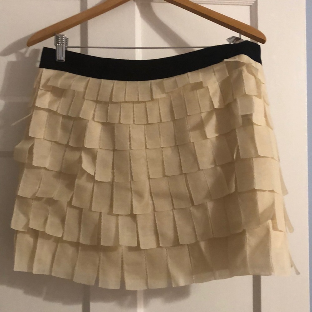 Sz 10 jcrew fringe skirt.
